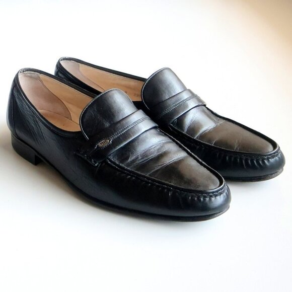 Bally of Switzerland Mathew Men's Black Leather Slip On Loafers Shoes Size 9 W - Picture 15 of 16